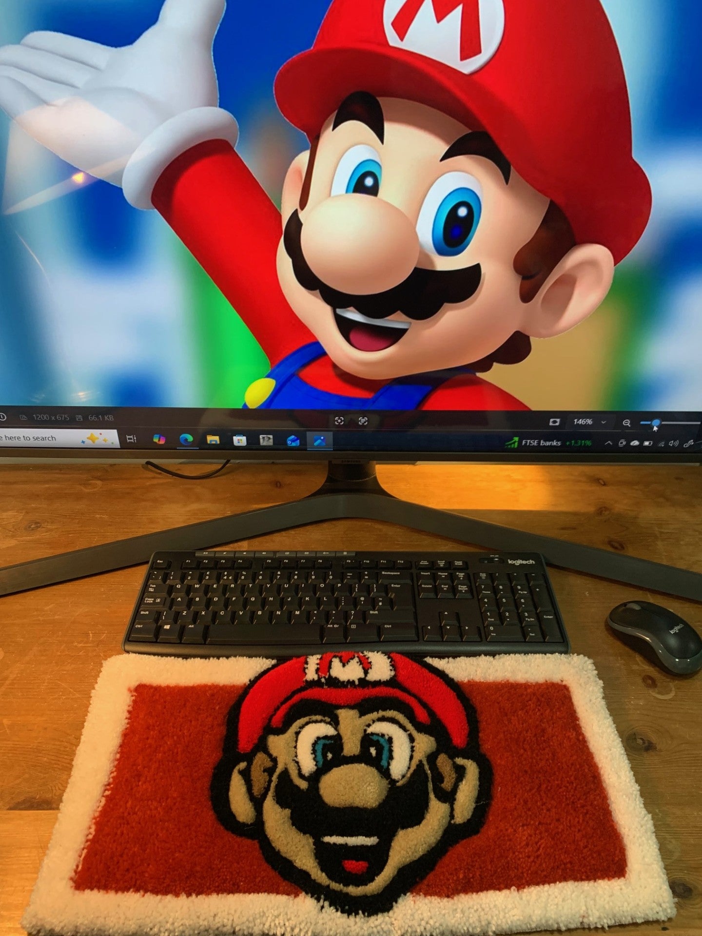 Mario Bros Tufting Rug