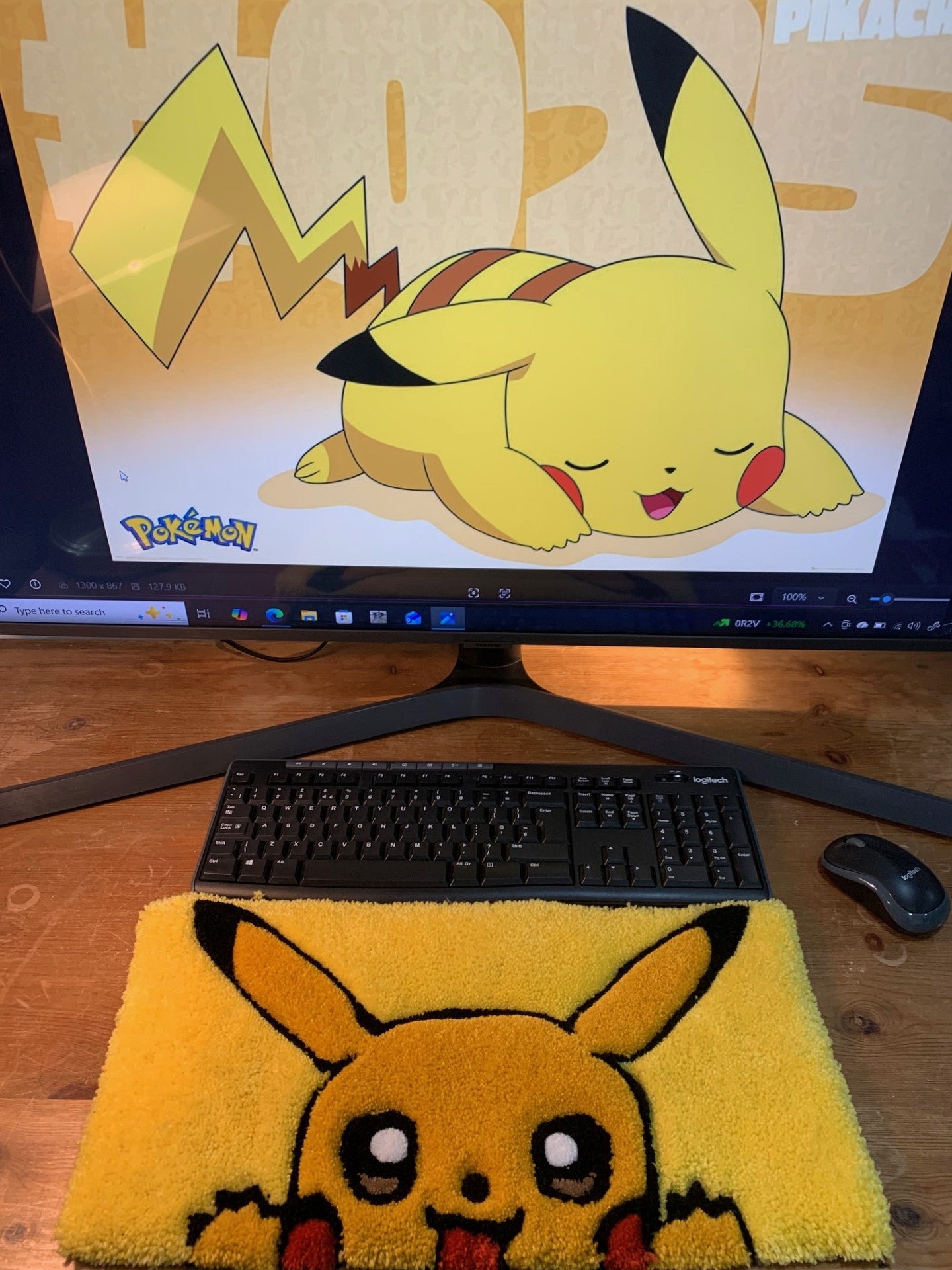 Pickachu Computer Tufting Rug